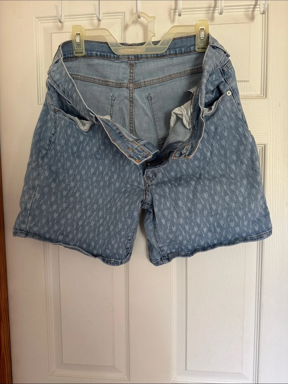 Levi's Light Blue Patterned Denim Shorts